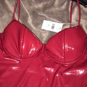 FASHION NOVA LATEX DRESS - NEW WITH TAGS